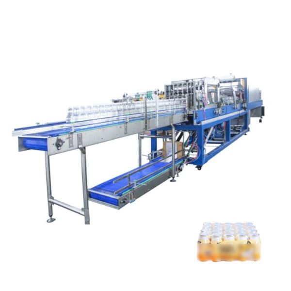 Quality Automatic High Speed Linear Type PE Film Shrink Stretch Wrapping Packing Machine For Bottled Water Drink wholesale