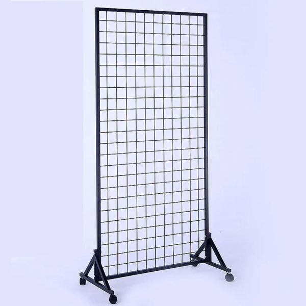 Quality Netting Frame H90cm x L90cm Display Racks Vertical iron net rack floor mobile mesh supermarket wire grid net rack wholesale