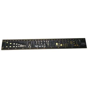 15cm / 20cm / 25cm / 30cm Gold Plated Pcb Reference Ruler Multifunctional
