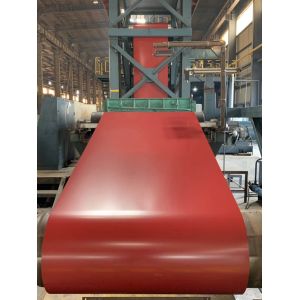 Red Coloured Corrugated Roofing Sheets , Ornament GI Colour Coated Roofing