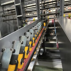 Blue Auto Folder Gluer Machine Vacuum Feeder 1200/Min for Carton Forming