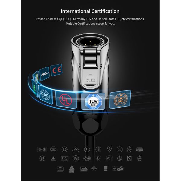 Cnlinko M12 Metal 7 Pin Plug Socket IP68 Waterproof Electrical Connector with Dust Cover