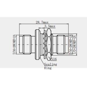 Nickel Plated TNC Bulkhead Female to Female RF Coaxial Connector