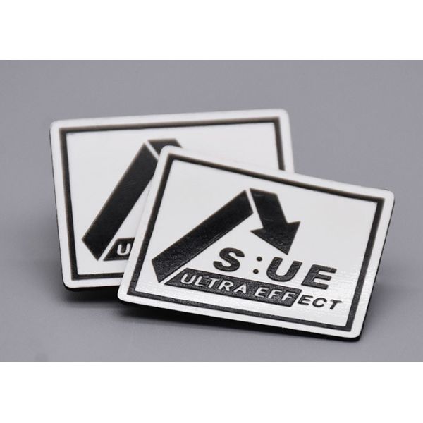 Custom Silicone Black Logo Screen Printed Labels For Clothing