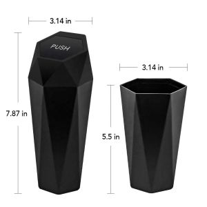Leakproof Vehicle Trash Bin Easy Clean Up Car Trash Can with Lid New Car Dustbin