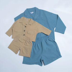Linen And Cotton Family Wearing Same Clothes 205gsm S-3XL