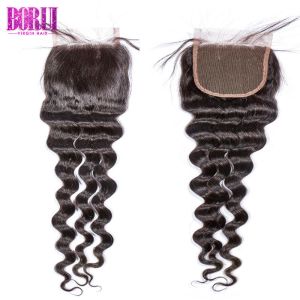 Pre Plucked Cambodian Loose Wave With 4*4 Lace Closure No Tangle Soft Shiny