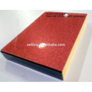 Cheap Semi-hardboards Fibreboard Type acrylic faced mdf in 4x8 ft 19mm for sale