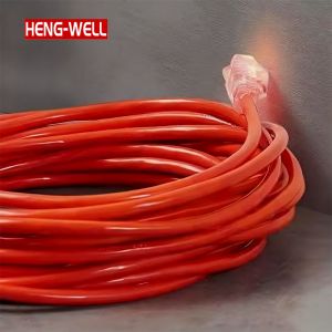 Heavy-Duty 12/3 Outdoor Extension Cord 3ft & 49ft Multi-Socket 15A 125V Lighted