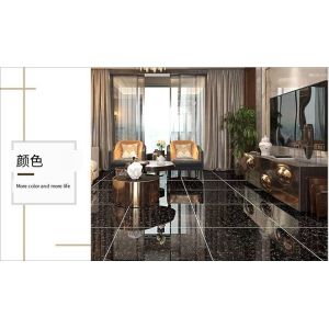 Double Layer Polished Porcelain Floor Tiles 600 X 600mm Black Loading Tiles