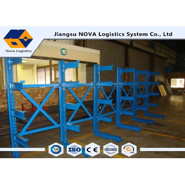 H Type / Cold Rolled Steel Cantilever Storage Racks For Small Scale Storage