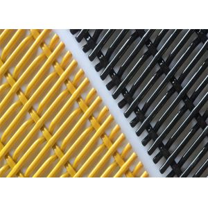 PVC Colored Powder Coating Decorative Wire Mesh , 3D Wall Architectural Woven