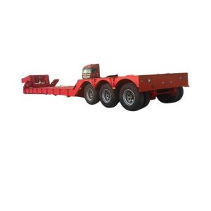China ABS Anti-lock Braking System Low Bed Semi Trailer Heavy Duty Low Loader Truck Trailer on sale