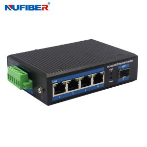 4x10 / 100 / 1000M POE Media Converter POE Port to SFP Slot Gigabit 48V