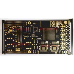 6 Layer HDI PCB Board FR4 High Tg Material Black Solder Mask 4 Mil Min Hole