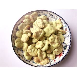 Wasabi Coated Broad Bean Chips Frying Snacks With Kosher Halal