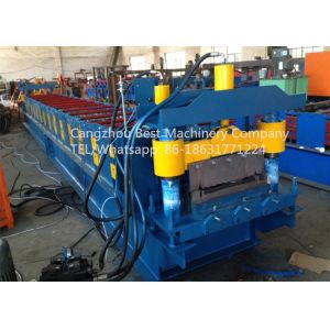 China Strength And Durability Roofing Sheet Roll Forming Machine Hydraulic Cutting Type on sale