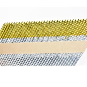 28 / 34 Degree Paper Strip Nails 2.8mm*85mm Smooth Shank Galvanized Bright