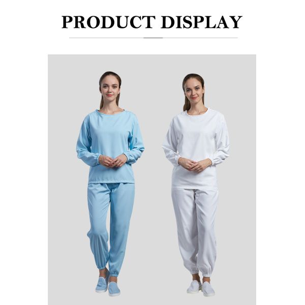 H-1111 Reusable ESD Coverall Blue Autoclave Underwear Static Dissipative for Semiconductor Class 100