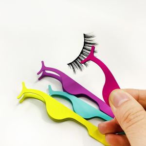 High Durability Fake Lash Tweezers , Plastic Material Private Label Tweezers