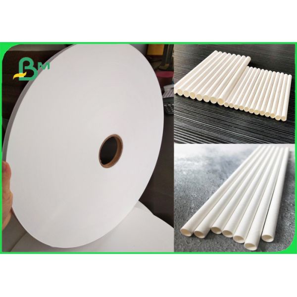 solid white MG kraft paper 60 / 120 GSM Plastic & Dye Free Solid White MG Kraft Paper For Paper Straws
