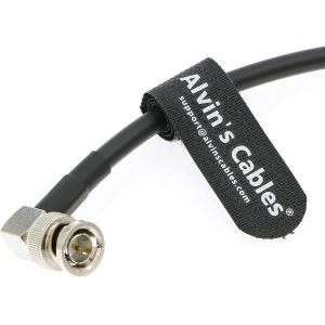 12G BNC Coaxial Cable HD SDI BNC Male To Male L Shaped For 4K Video Camera 1M