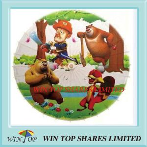 Strong man and bear bamboo umbrella