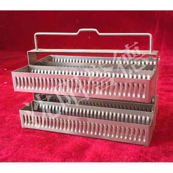 Quality Performance Pathology Slide Staining Rack 60 Slide Capacity With Folding Handle wholesale