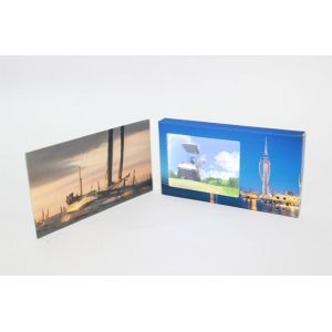 1024X600 Rechargeable Video Mailer Card , Hi FI Speaker LCD Video Brochure