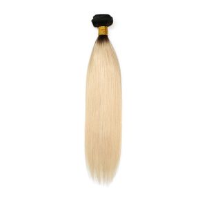 Color 1b / 613 Russian Ombre Human Hair Extensions No Shedding Double Weft