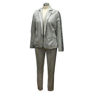 China Sequins Decorated Womens Casual Suits ,  French Terry Ladies Two Piece Suits on sale