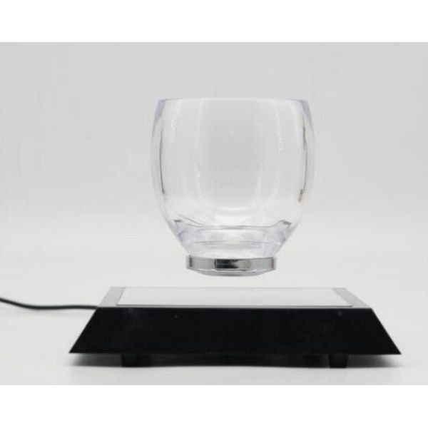 Quality magnetic floating levitron bottom glass coffee cup display racks wholesale
