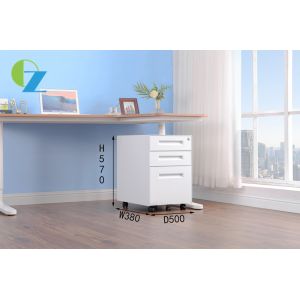 Economical Steel Office Furniture 3 Drawer Mobile Cabinet Filing Storage Pedestal