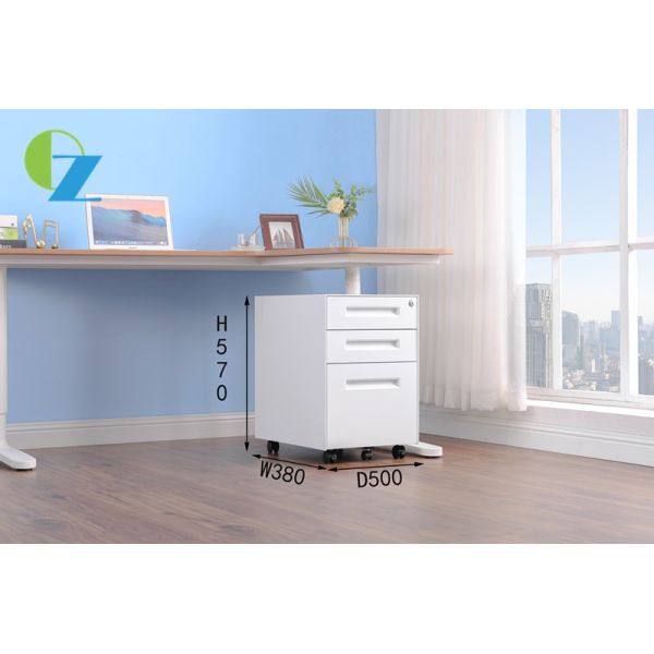 Quality Economical Steel Office Furniture 3 Drawer Mobile Cabinet Filing Storage Pedestal wholesale
