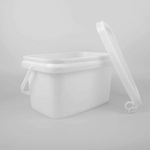 25*17*15.8cm Clear Food Grade Square Plastic Bucket With SGS Approval