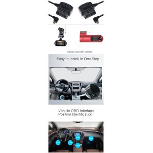 OBD2 to DC 5.5x2.1mm Dash Cam Power Cable with Voltage Cut-Off