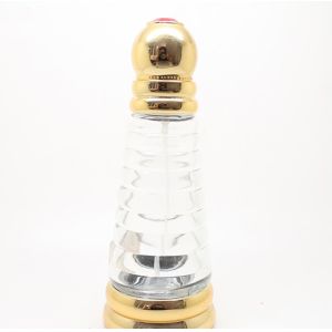 Lightweight Refillable Glass Perfume Bottle , Golden And Clear Glass Perfume