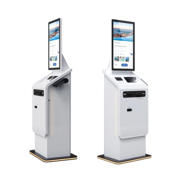 High Durable Hotel Check In Kiosk For Businesses With Printer Scanner And Camera
