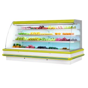 Upright Multideck Open Chiller Fruit Vegetable Milk Display Cooler