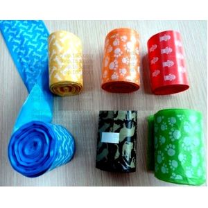 Pet Dog Waste bags Poop Pooper Scoopers for Bags on Board biodegradable 5 Color