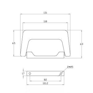 Briefcase Swivel Handle, Plastic handle with diecast fitting, Rohs,MS-H1369