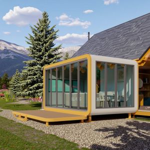 Contemporary Apple Cabin Fast Office Space Accommodation Steel Frame Sandwich