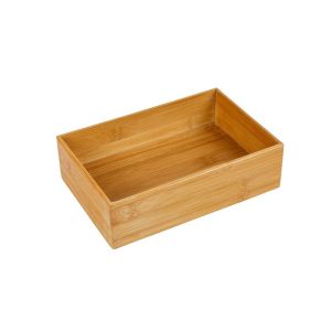 Bamboo Wood Stacking Drawer Organizer Box with Customized Size Bamboo Storage