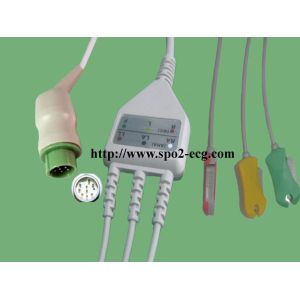 OEM ODM ECG Lead Cable 3 / 5lead AHA IEC LL Style ,1KΩ Resistance