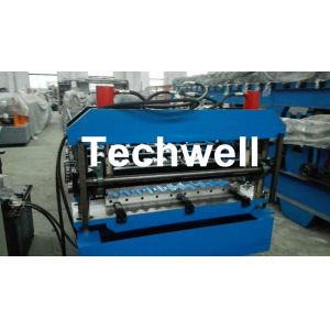 China Aluminium Corrugated Profile Roof Roll Forming Machine with Automatic PLC Frequency Control on sale