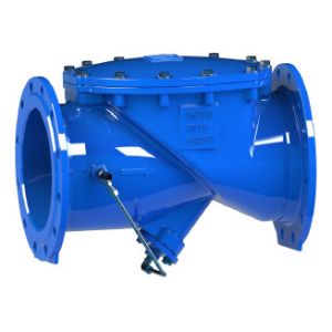 Blue Hydraulic Check Valve No Clog Design With Hydraulic Cushion Device Rubber