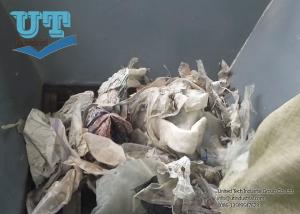 plastic  woven bag shredding, flexible plastic materials shredder, plastic granulator, HDPE bag recycling machines