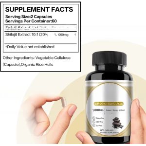 Wholesale Resin himalayan Shilajit tablet rich in humic acid and 85 minerals