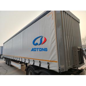 Bulk Cargo Carrier Van Type Curtain Side Semi Trailers Light Weight