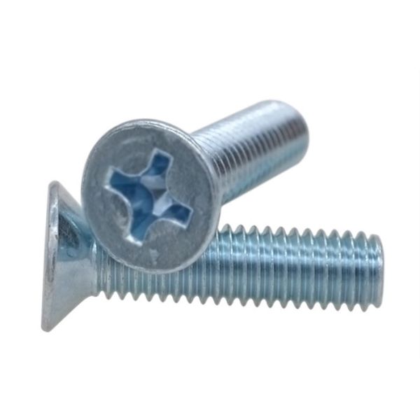 Quality M4 M16 Carbon steel Slotted Flat & CSK Head Machine Screw Class4.8 grade 8.8 Zinc plating wholesale